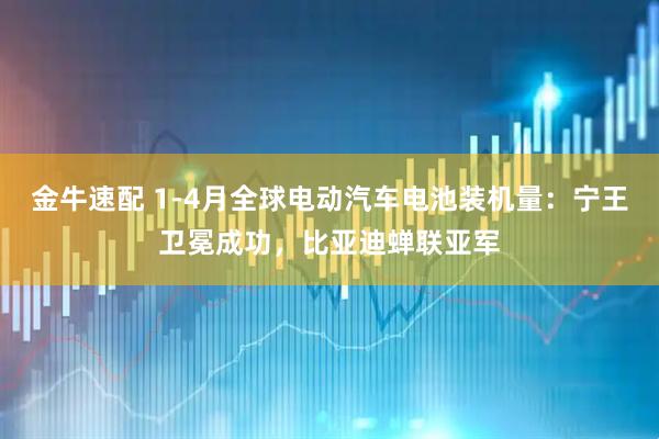 金牛速配 1-4月全球电动汽车电池装机量：宁王卫冕成功，比亚迪蝉联亚军
