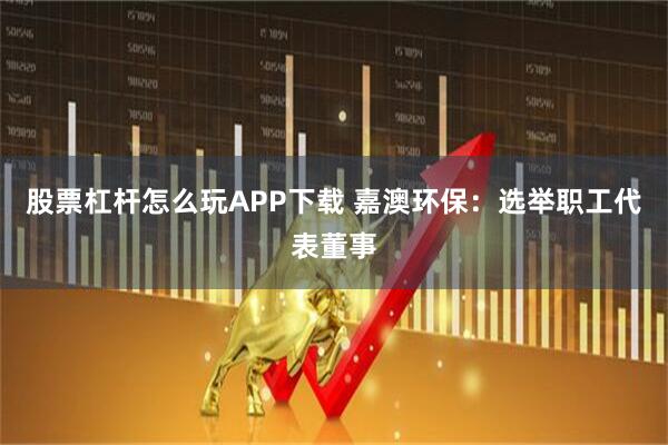 股票杠杆怎么玩APP下载 嘉澳环保：选举职工代表董事